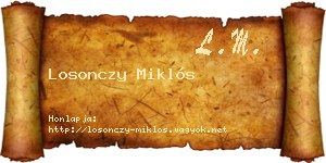 Losonczy Miklós névjegykártya