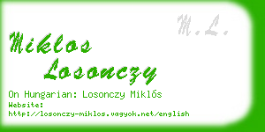 miklos losonczy business card