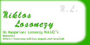 miklos losonczy business card